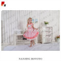 Pink Striped Embroidery flower cute baby dress